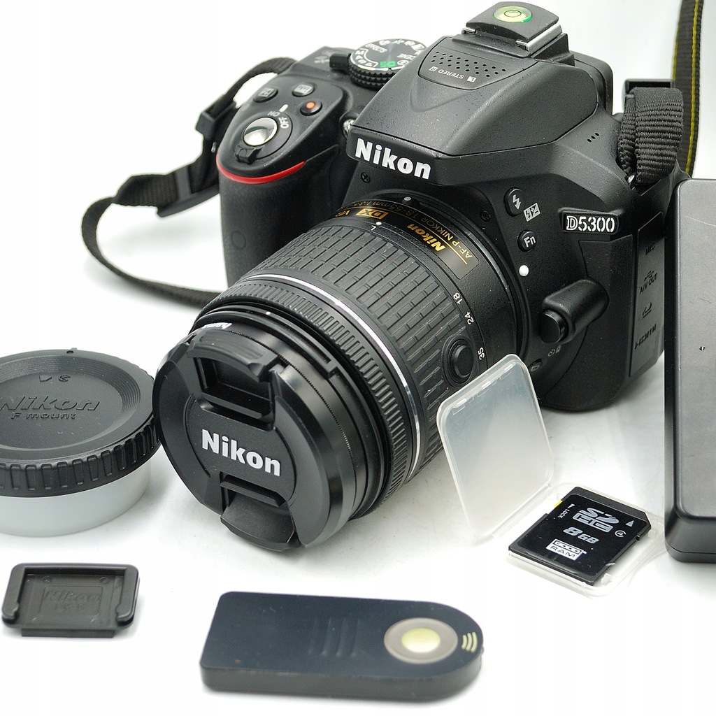 Nikon D5300 + 18-55mm Aparat cyfrowy lustrzanka ZESTAW PREZENTOWY kompletny