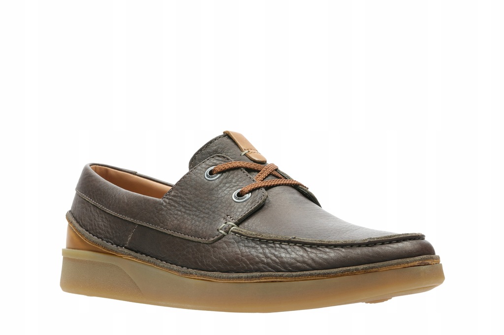 MOKASYNY CLARKS OAKLAND SUN DARK BROWN LEATHER 41