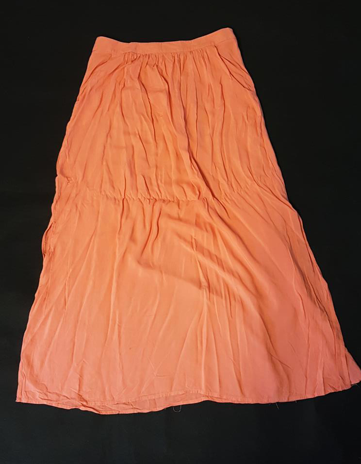 3168 CARRY maxi oranżowa spódnica lekka 36 S