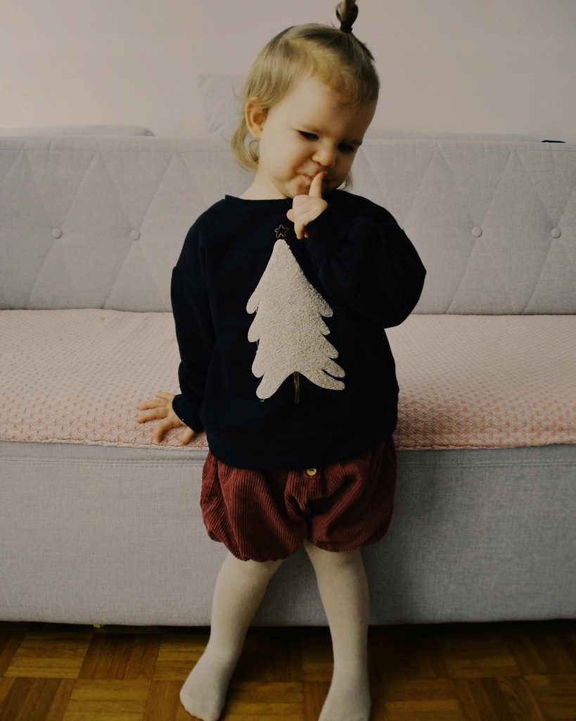 Bluza Zara choinka 98
