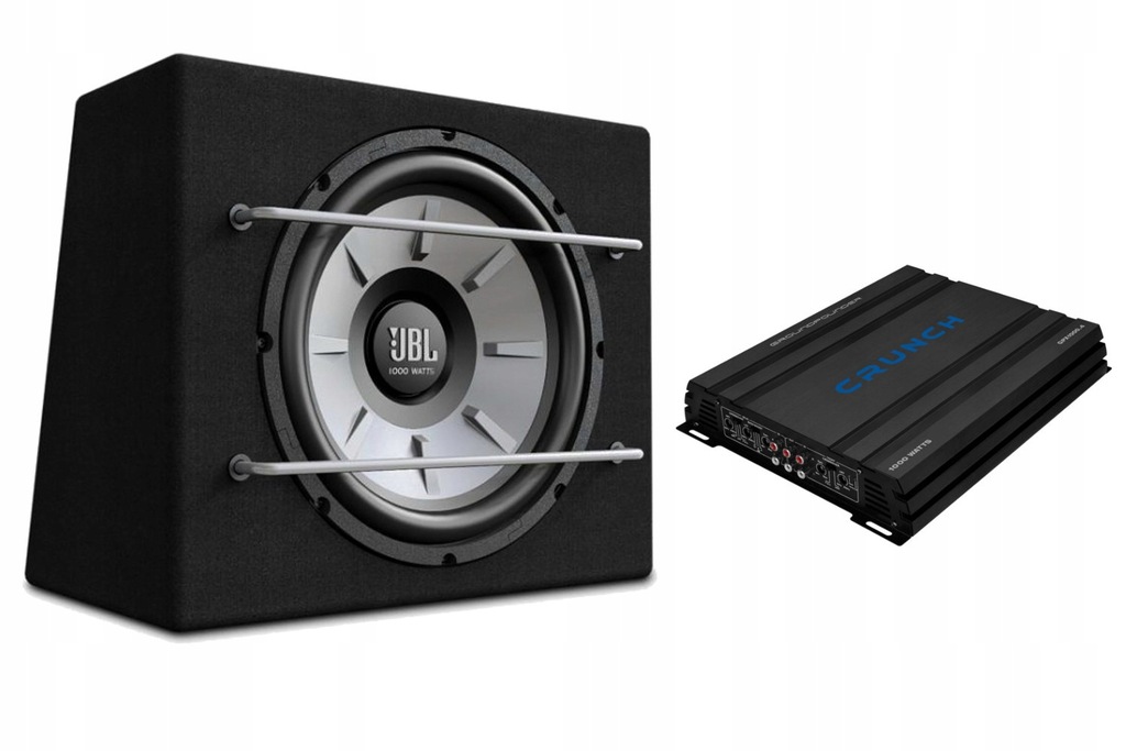 Subwoofer JBL STAGE 1200B + wzmacniacz 4 kanały 7201111727