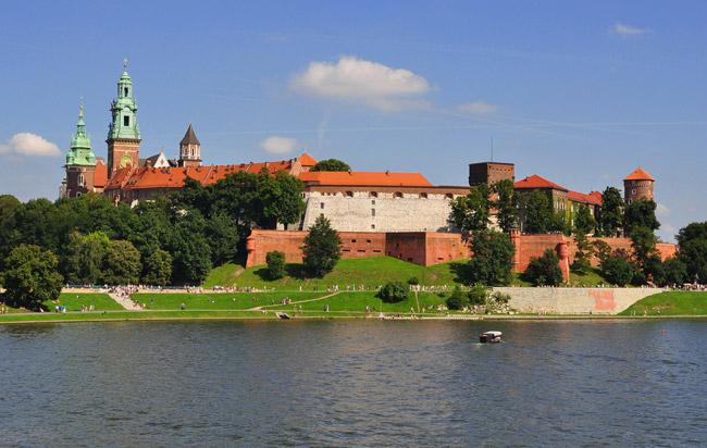 Zdjęcie Zamku Królewskiego Wawelu w Krakowie.