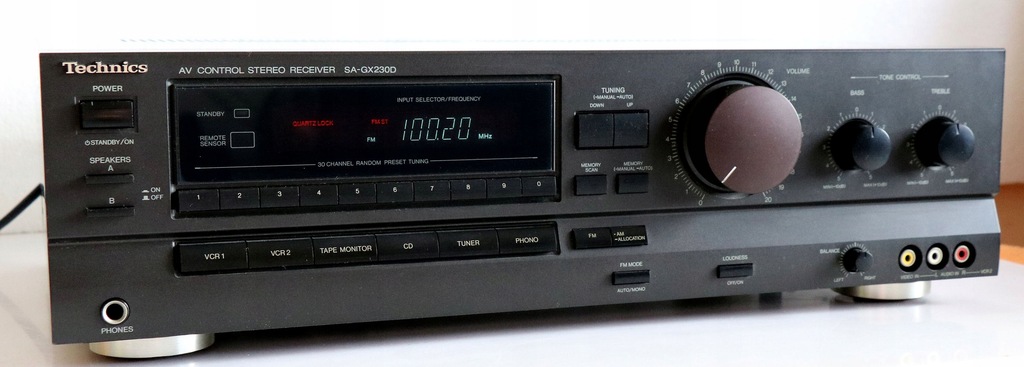 TECHNICS SA-GX230D - mocny amplituner stereo 2x 50W wzmacniacz do gramofonu