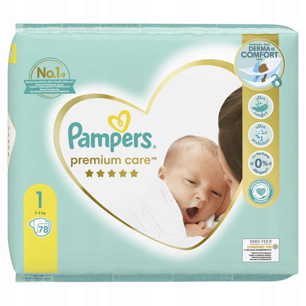 Купить Подгузники Pampers Premium Care 1 для новорожденных 78: отзывы, фото, характеристики в интерне-магазине Aredi.ru