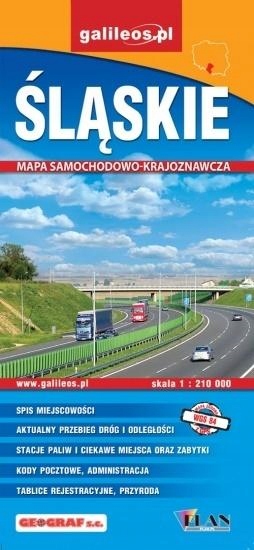 Mapa samochodowo-kraj. - Śląskie 1: 210 000 w.2014