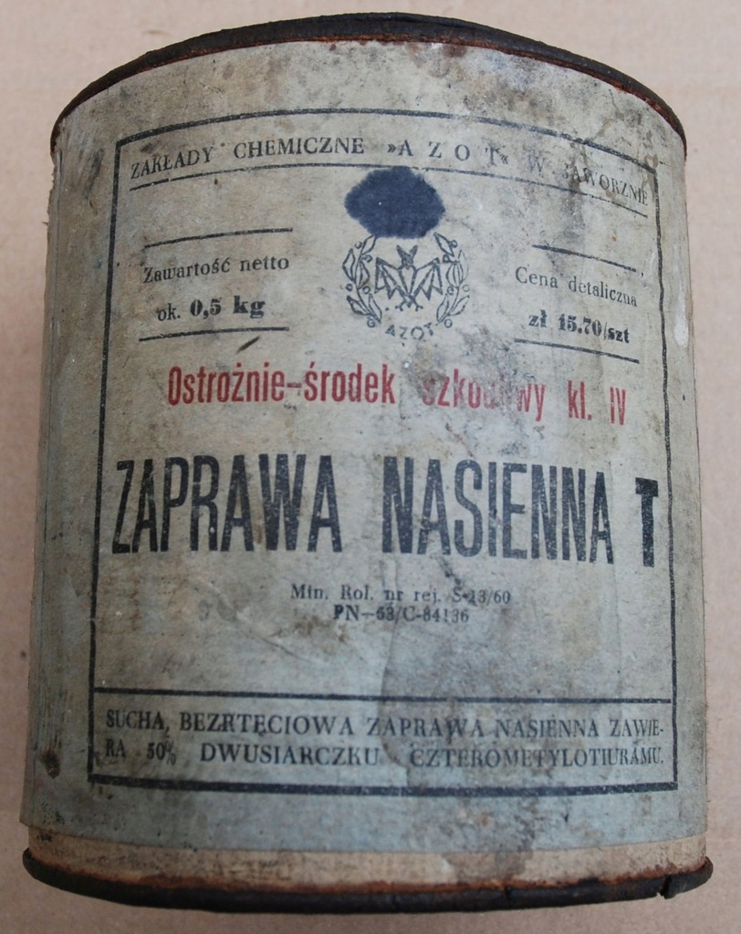 Zaprawa Nasienna T - Azot Jaworzno 1966r