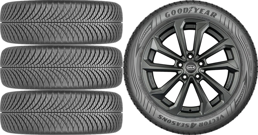 NOWE KOŁA CAŁOROCZNE KIA Optima Goodyear 215/55R17 - 13350692255 ...