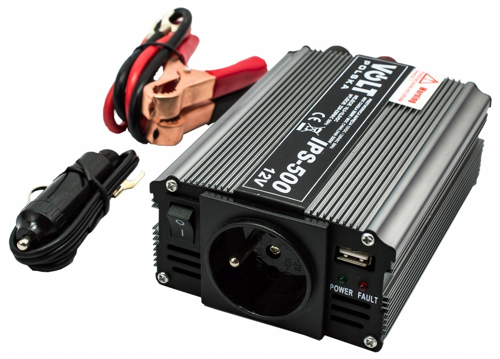 PRZETWORNICA 12V 230V SAMOCHODOWA NAPIĘCIA 500W HX - 6780006598