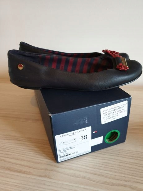 Baleriny Tommy Hilfiger 38 skóra TH