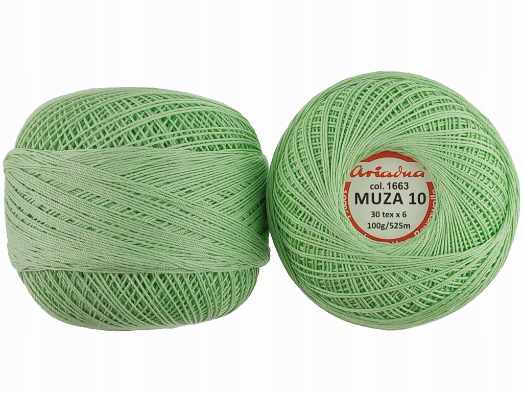 Kordonek Ariadna Muza 10 525m 100g 100% bawełna kolor 1663 blady groszkowy