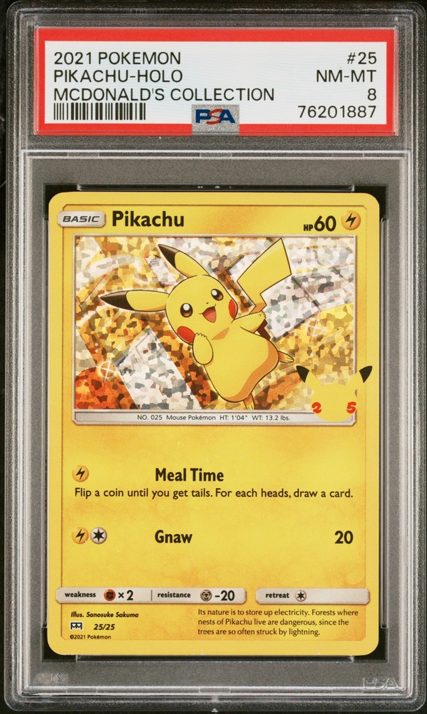 Karta PSA 8 Pikachu McDonald's Collection Holo 25