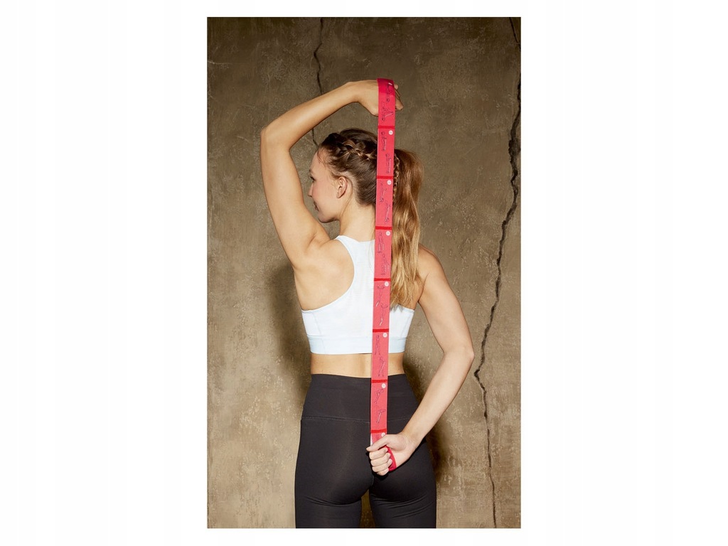 GUMA DO ĆWICZEŃ TAŚMA REHABILITACYJNA ROZCIĄGANIE CRIVIT czerwona