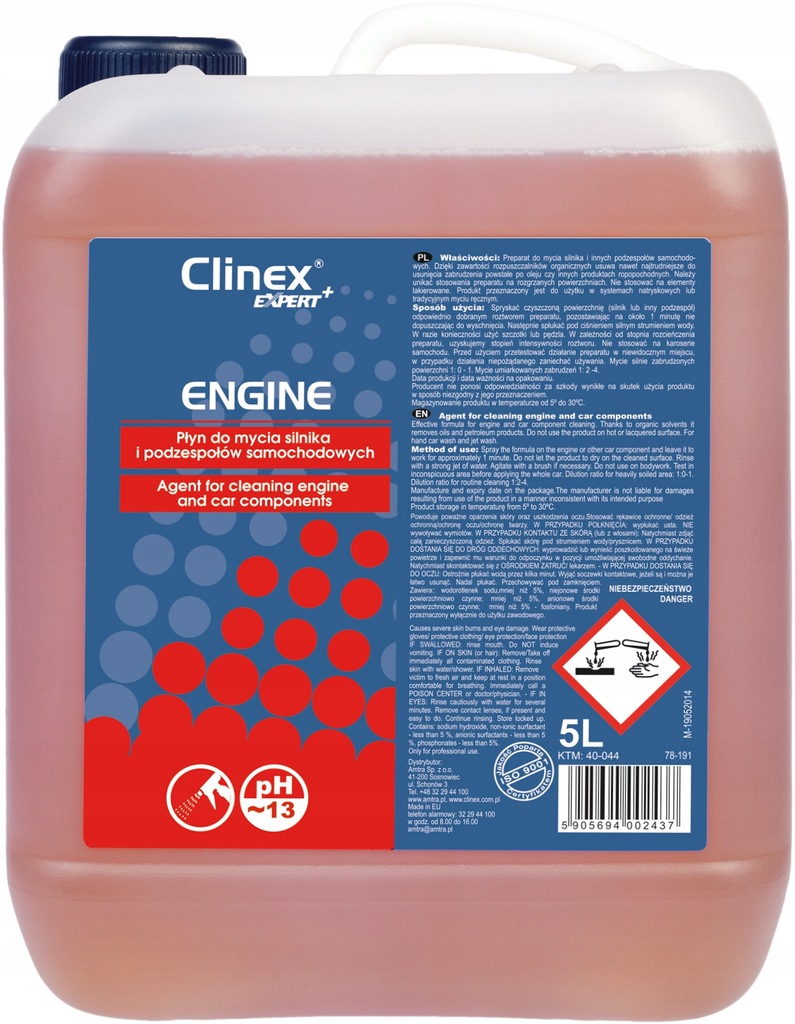 CLINEX - ENGINE PREPARAT DO MYCIA SILNIKÓW - 5L