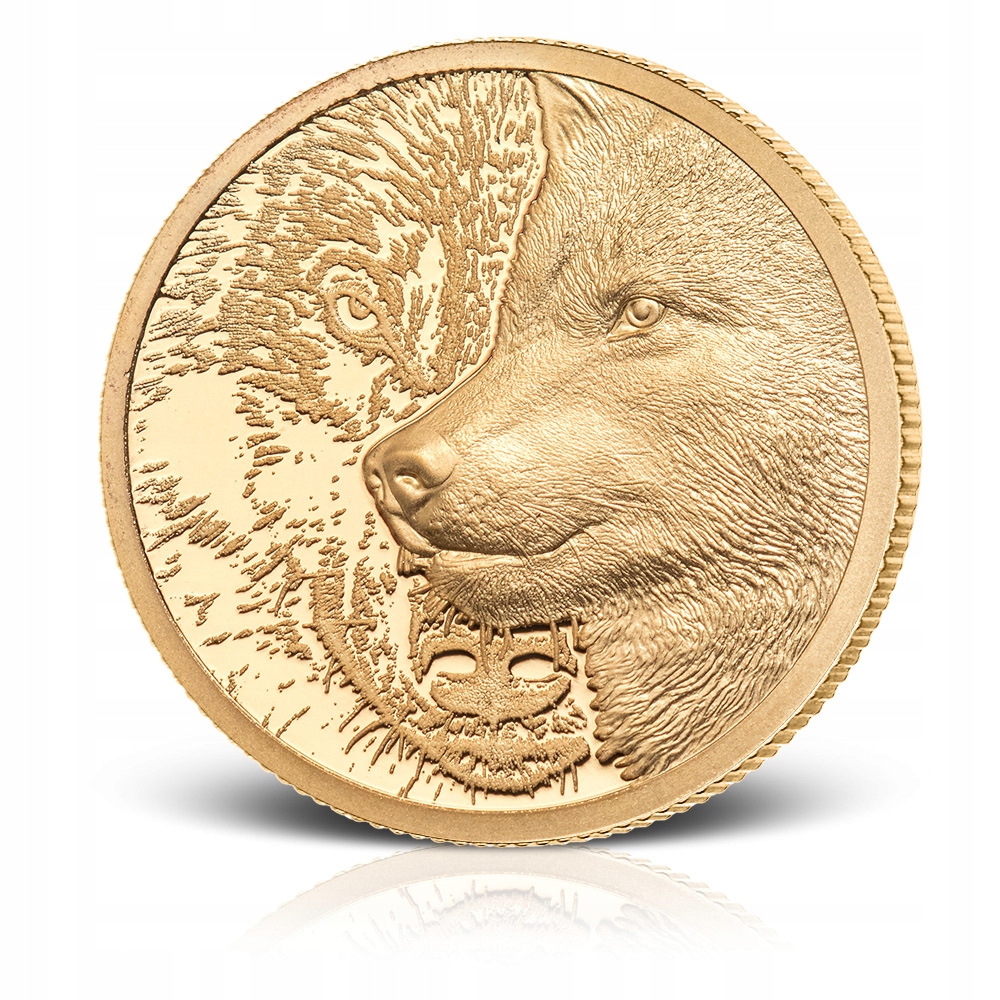 Mistyczny Wilk - złota moneta 1/10 uncji 2021