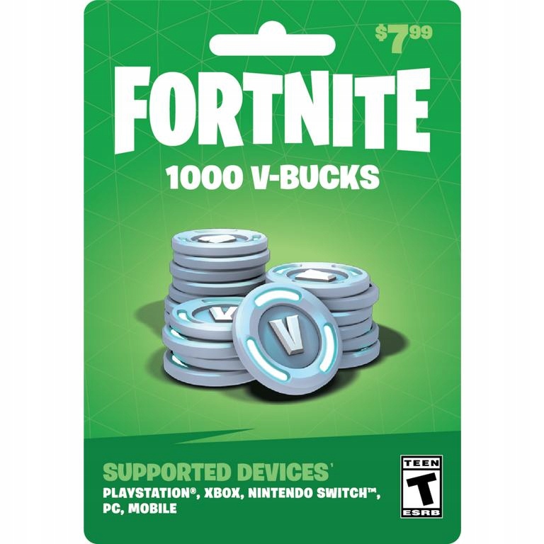 FORTNITE 1000 V-BUCKS PC KLUCZ EPIC STORE PL PC PS