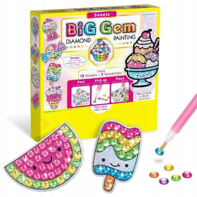 Kids Big Gem Diamond Painting Kit Create 12