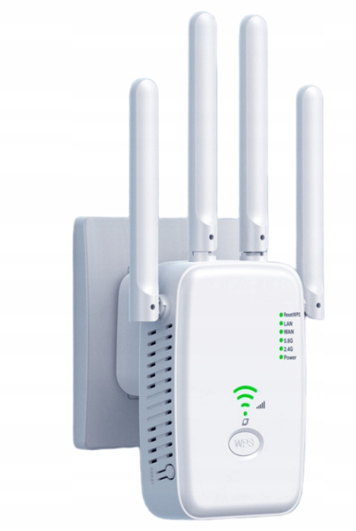 Wzmacniacz sygnału Wi-Fi repeater 1200Mb/s 2.4G+5G duży zasięg