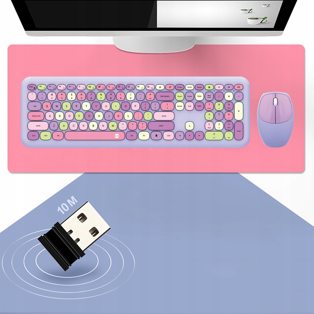 Купить Комплект беспроводной клавиатуры и мыши фиолетового цвета: отзывы, фото, характеристики в интерне-магазине Aredi.ru