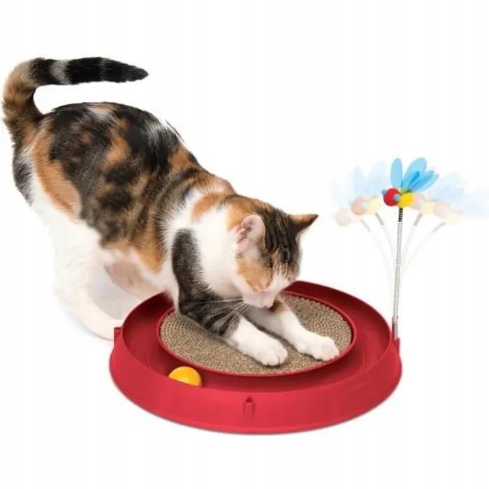 CAT IT Cuircuit 3 in 1 with ball and scratching board - Ø 36 cm - Red - Fo