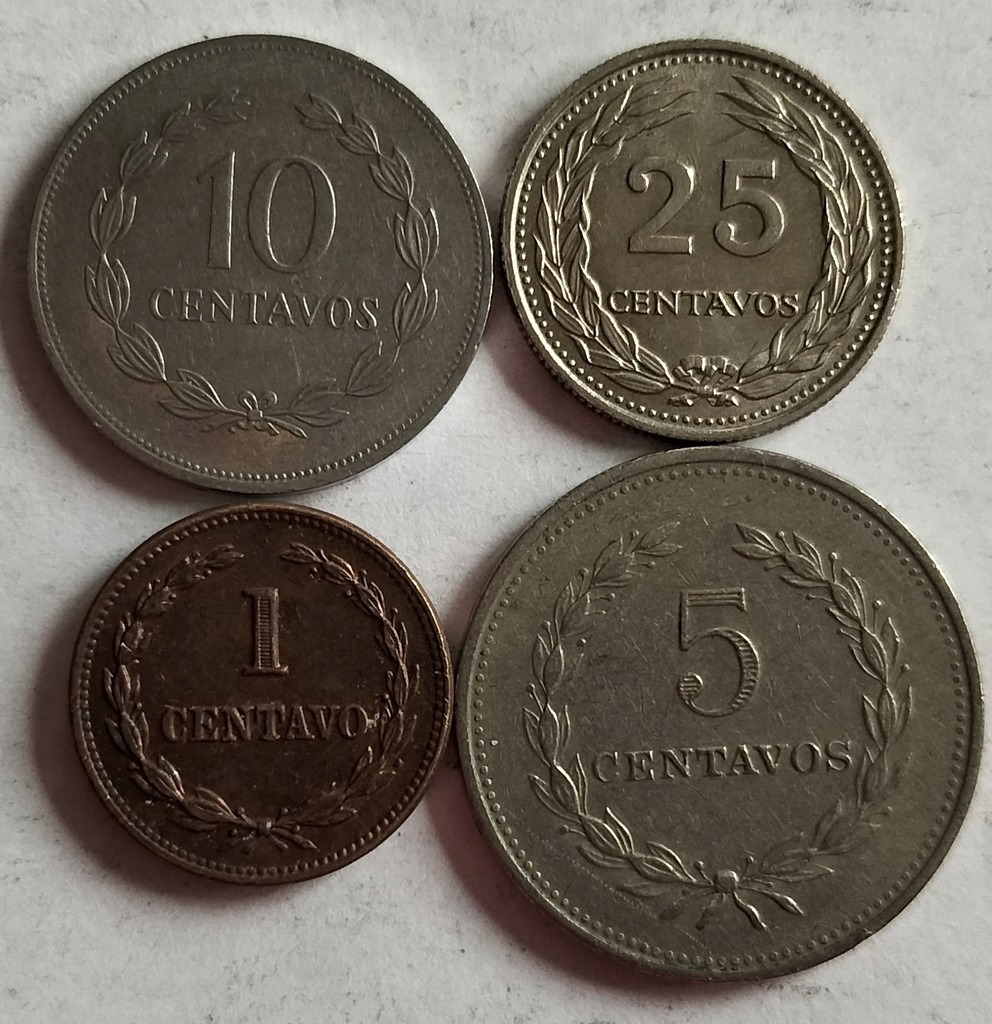Zestaw monet Salwador 4 szt.