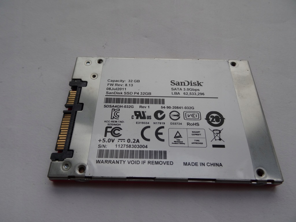 National Interaction Incompatible SanDisk SSD P4 32GB - 9983476206 - oficjalne archiwum Allegro