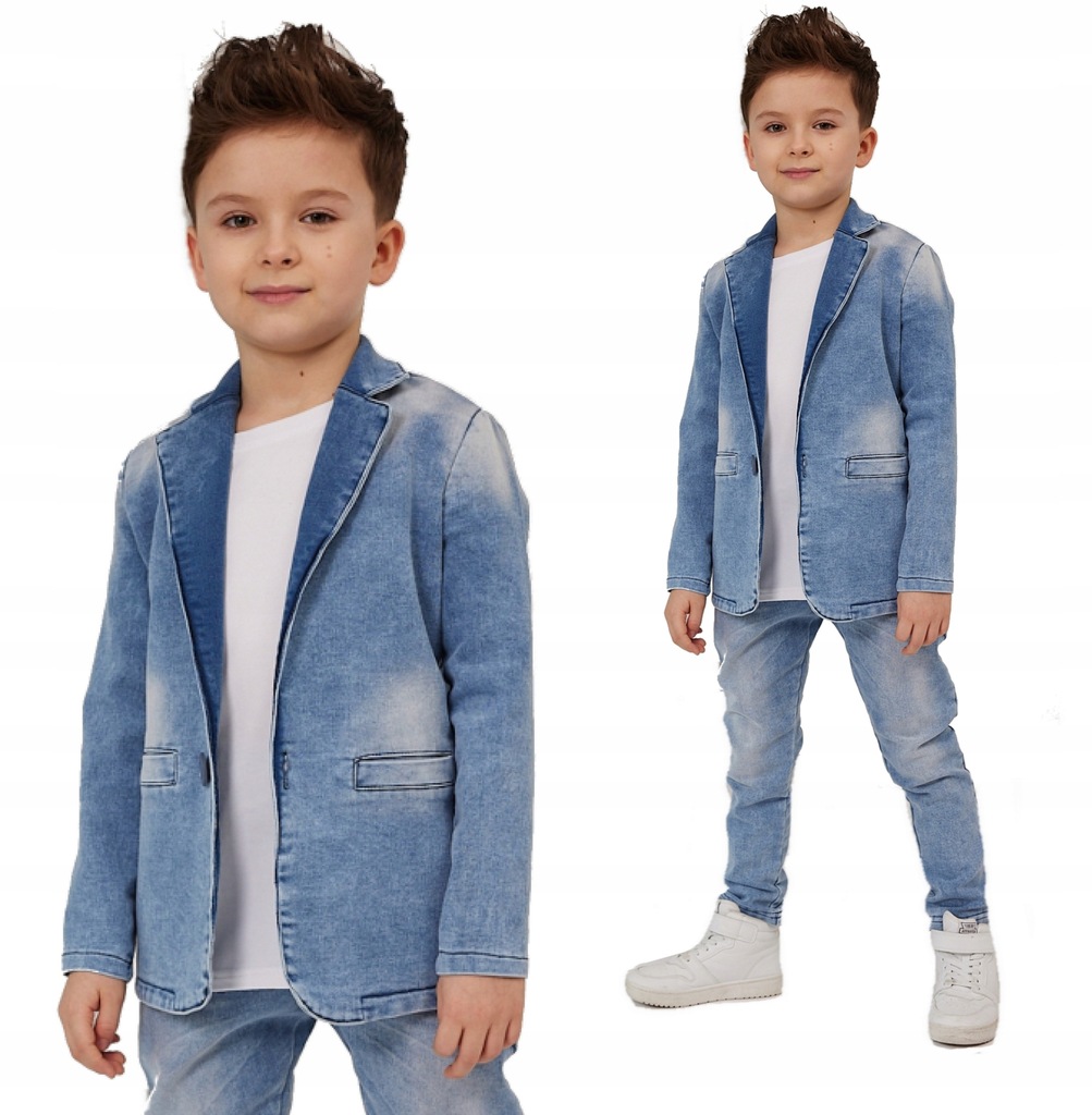 Marynarka chłopięca jeans ALL FOR KIDS 104-110