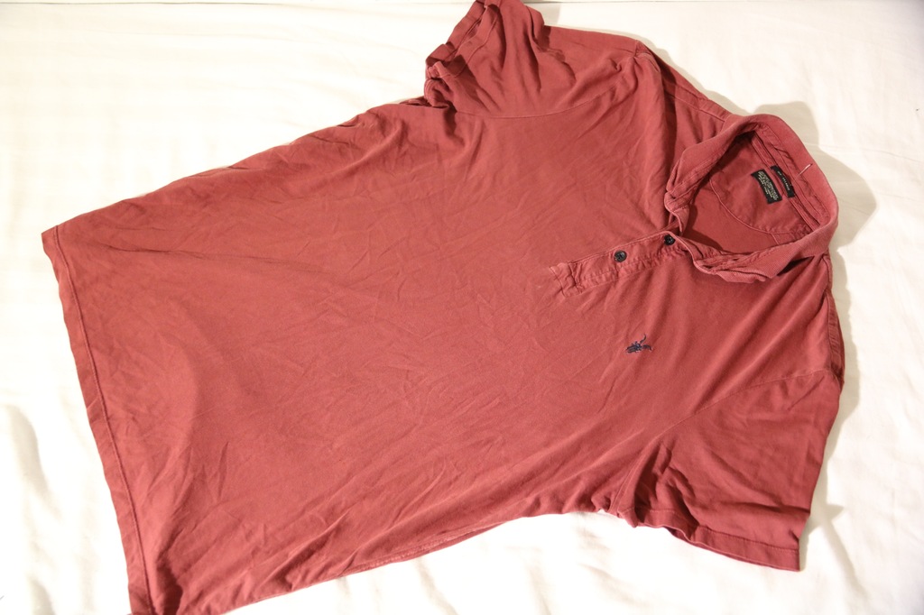 ALL SAINTS BORDO T-SHIRT POLO ROZMIAR XXL