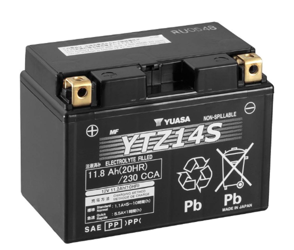 YUASA AKUMULATOR MOTOCYKLOWY 12V 11.8Ah 230A L+