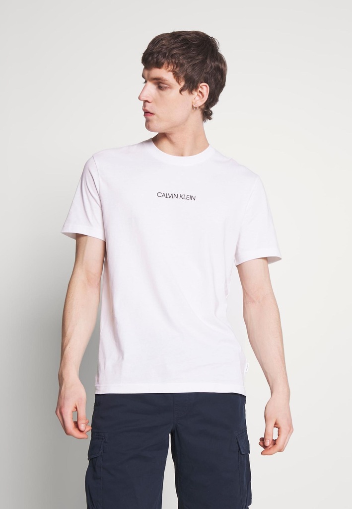 K6G403*CALVIN KLEIN T-SHIRT BIAŁY Z LOGO M P00