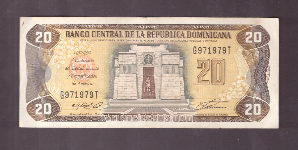 Dominikana - banknot - 20 Pesos