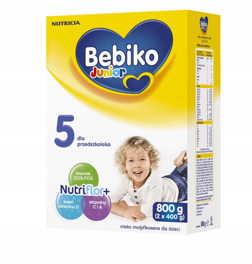 BEBIKO 5 JUNIOR NUTRIFLOR MLEKO MODYFIKOWANE 800G