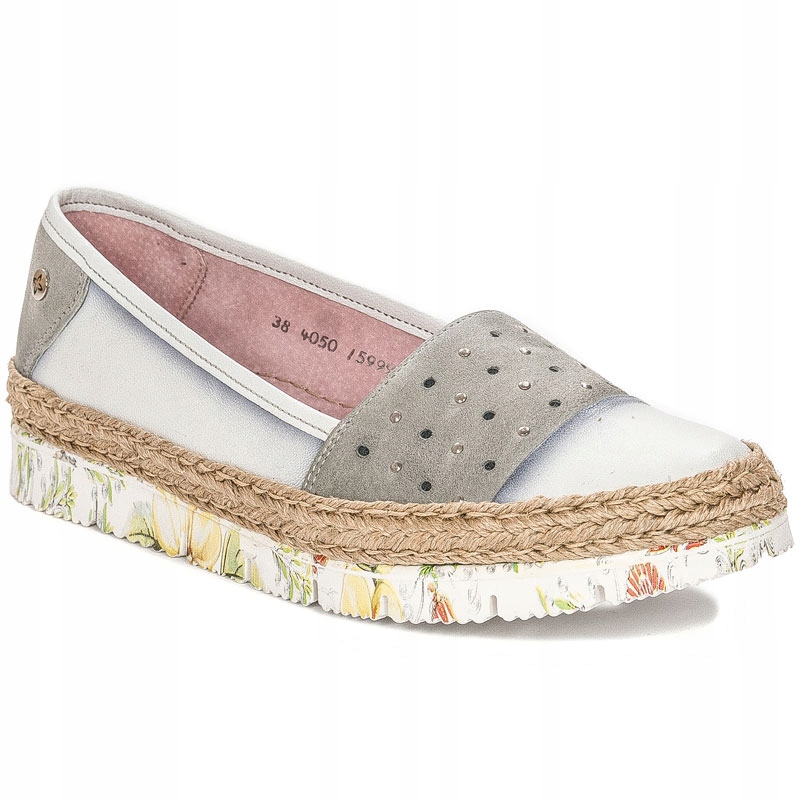 Espadryle Maciejka 04050-11 skórzane błękitne r.40