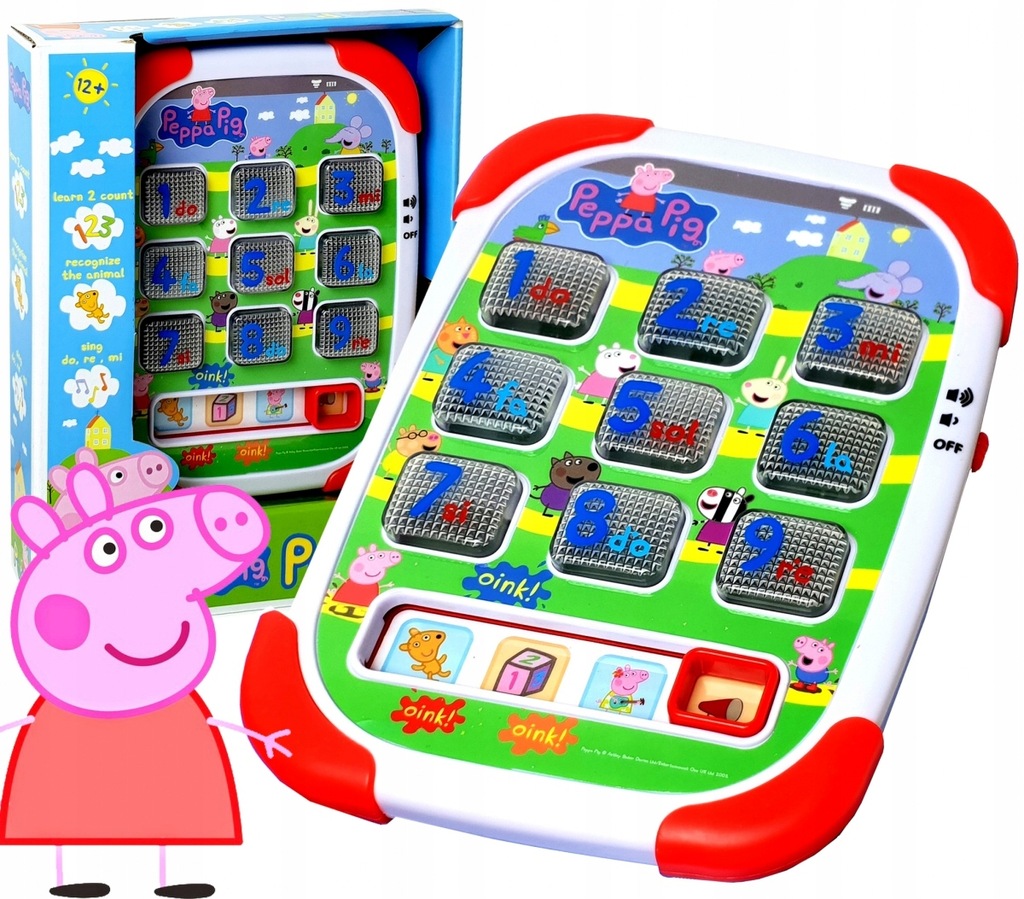 Tablet ŚWINKA PEPPA Edukacyjny Mówi Uczy 12m+