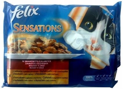 Felix Sensations Mięso saszetki 4x100g