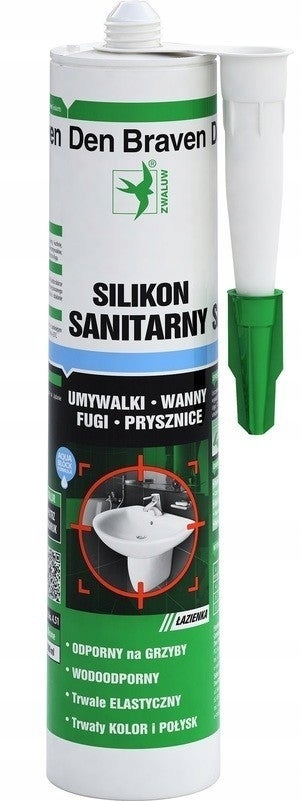 Silikon sanitarny Den Braven 280 ml, bezbarwny