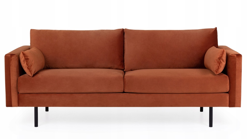 OLX491 Sofa dwuosobowa miedziana welur 10479247402 oficjalne