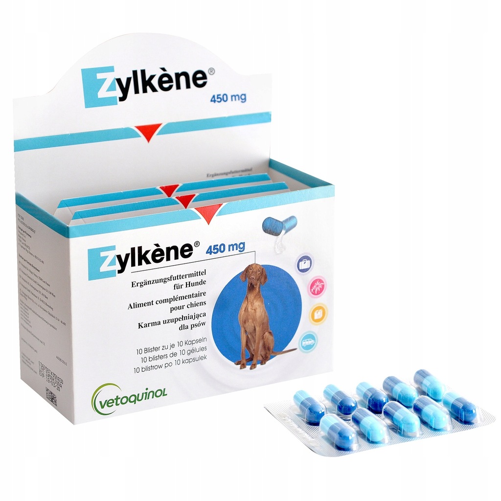 Tabletki uspokajające Vetoquinol Zylkene 450mg 10 tabletek