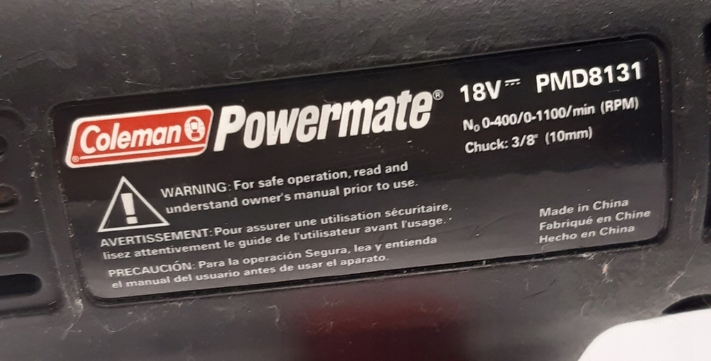 Coleman powermate 18v pmd8131 battery new arrivals