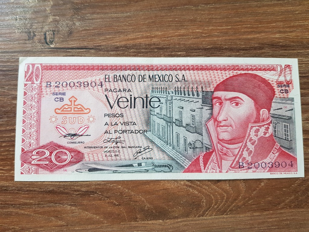 20 Pesos Meksyk 1976r.