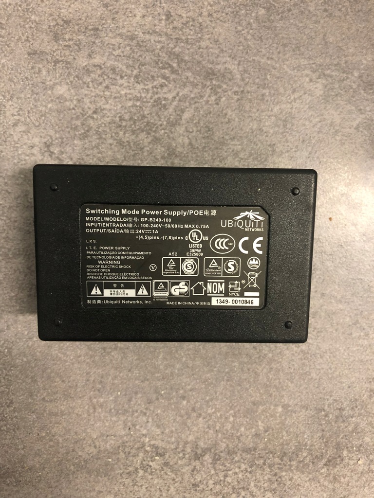 Zasilacz Ubiquiti POE-24, 24V, 1A 24W GP-B240-100 - 11857004670 ...