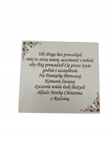 Deseczka życzenia Komunia Św od Matki Chrzestnej