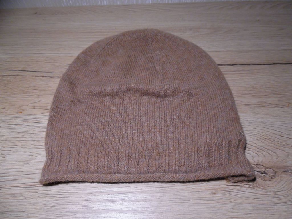 REWELACJA beanie GINA TRICOT beżowy melanż z wełną