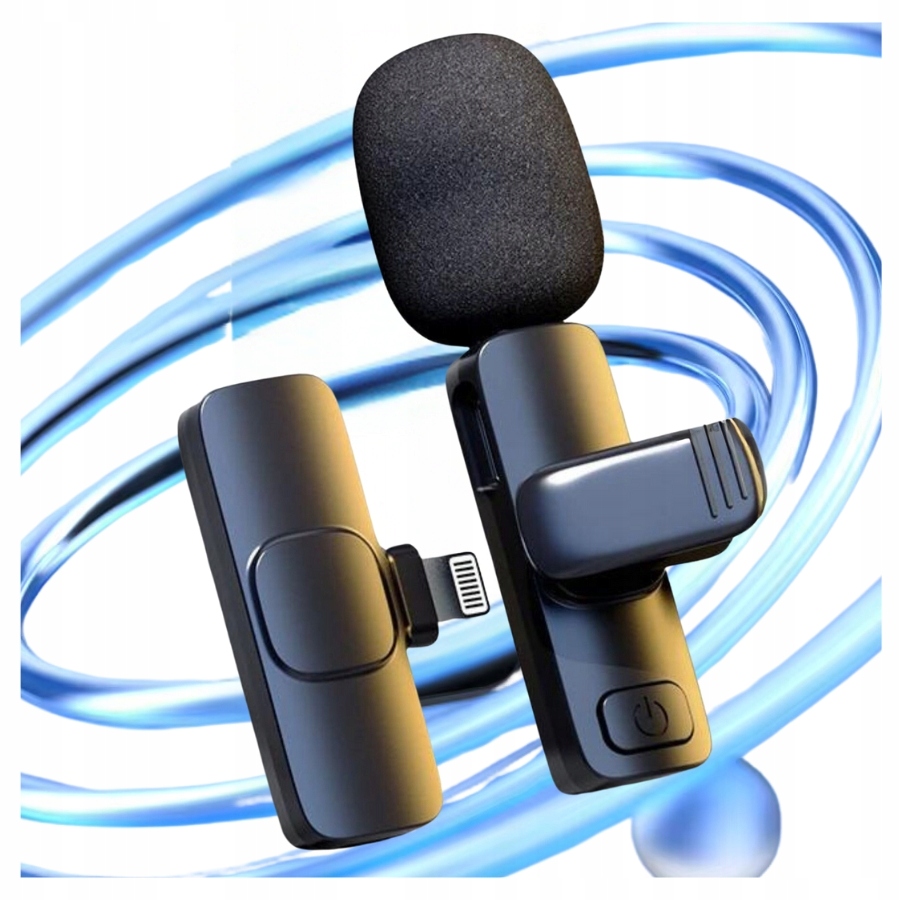 MIKROFON BEZPRZEWODOWY KRAWATOWY IOS DO IPHONE 10 11 12 13 BLUETOOTH | 1szt