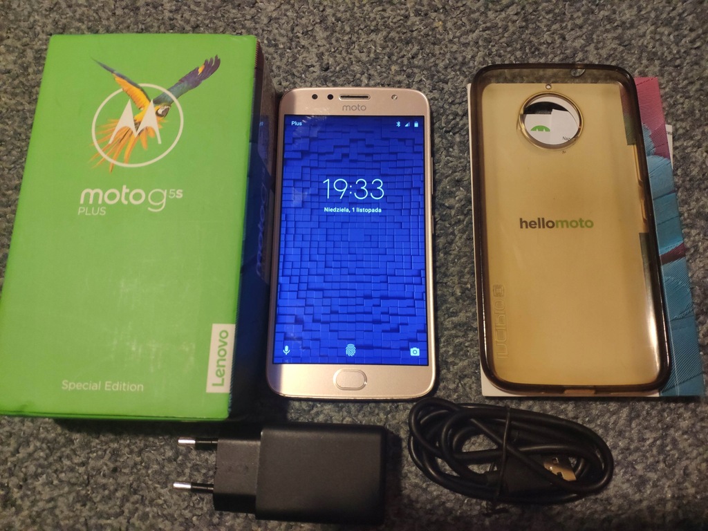 MOTOROLA G5S PLUS 3/32GB KOMPLET, stan bdb