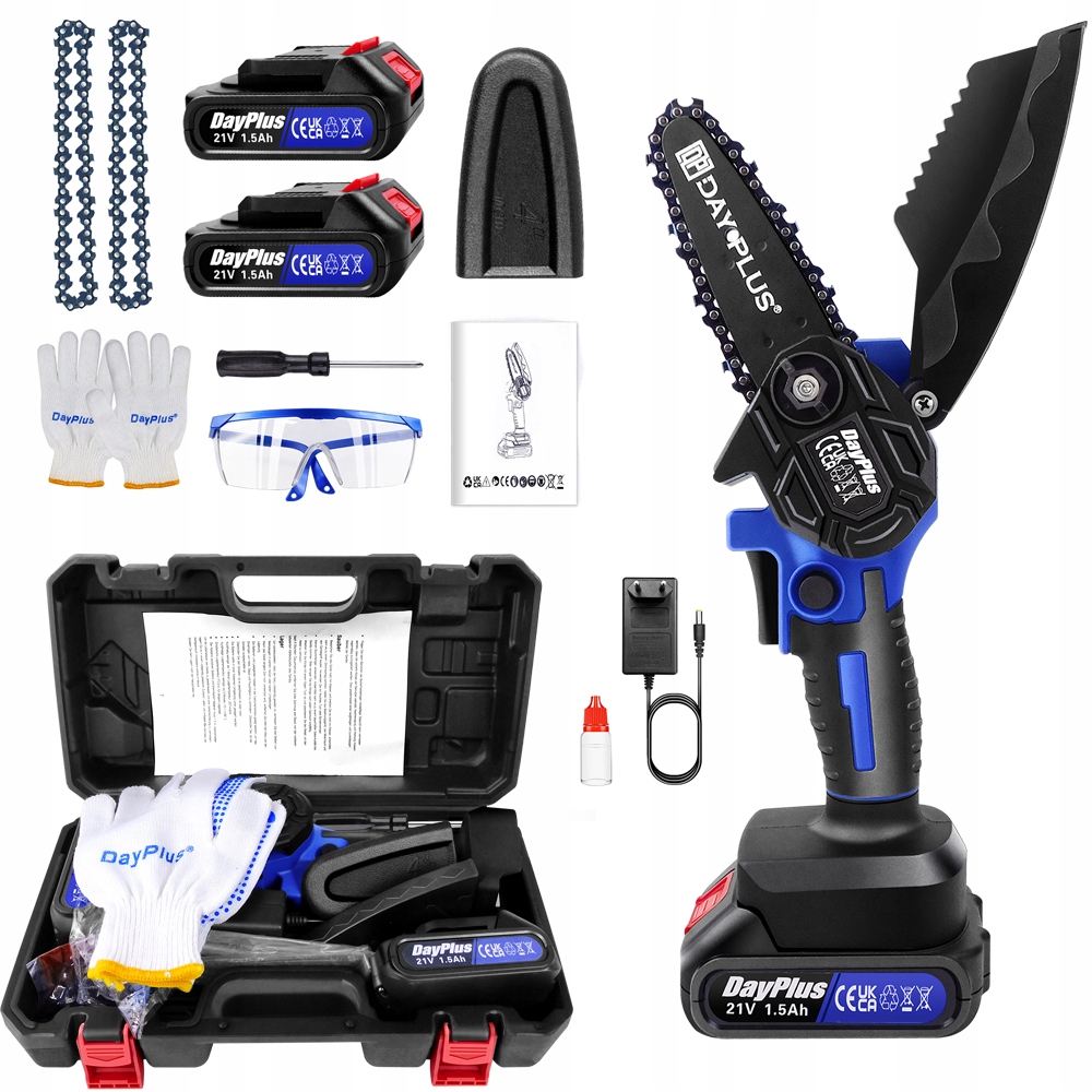 Piła łańcuchowa akumulatorowa Dayplus 4" 21V 2 AKU