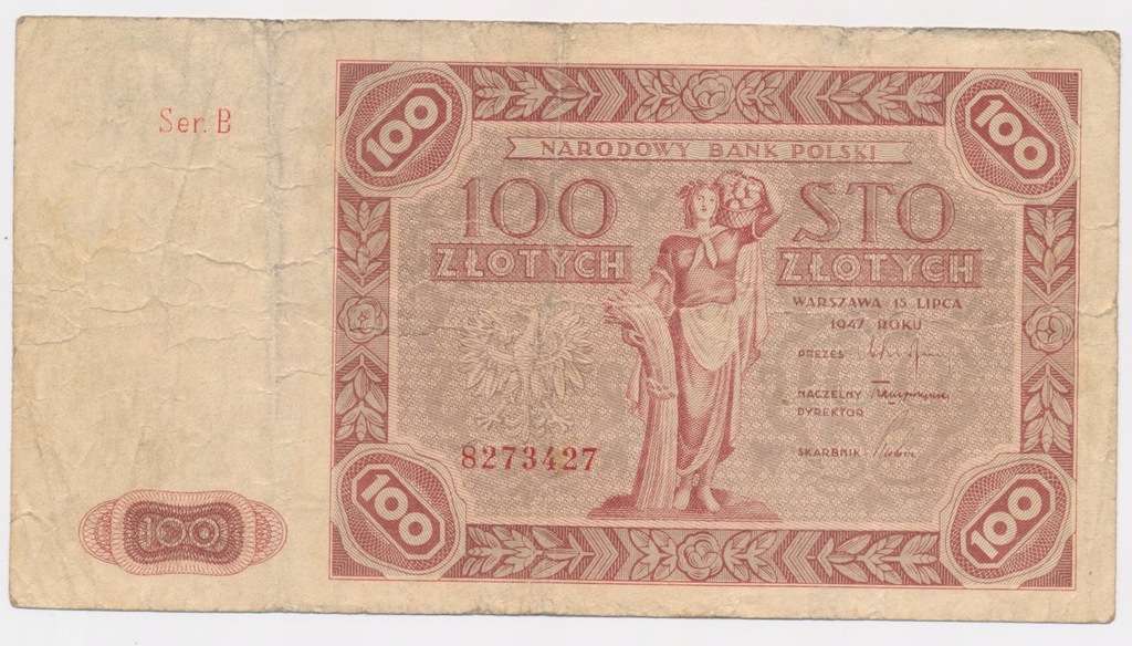 4339. 100 zł 1947 - Ser.B - st.5+