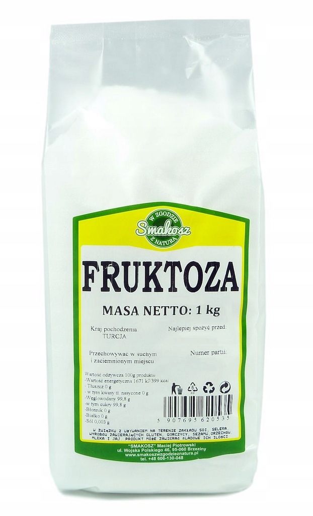 SMAKOSZ Fruktoza krystaliczna 1kg