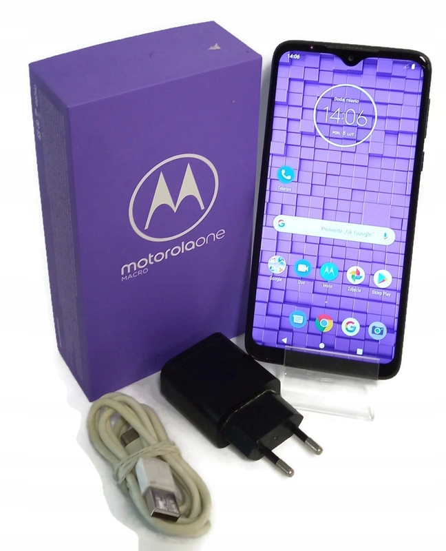 Telefon Motorola One Macro uszk. gniazdo ład