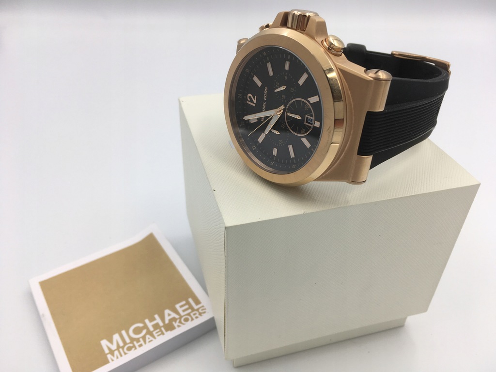 62 MICHAEL KORS 8184 zegarek złoty pasek guma