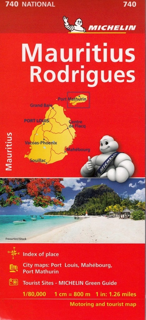 Mauritius mapa samochodowa / turystyczna 1:80 000